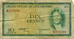 billet de 10 francs luxembourgeois